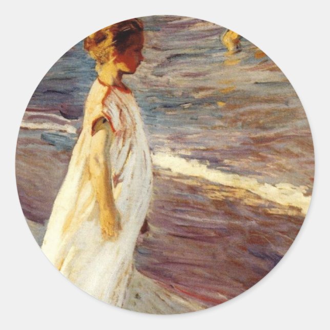 Menina - Joaquin Sorolla Runder Aufkleber (Vorderseite)