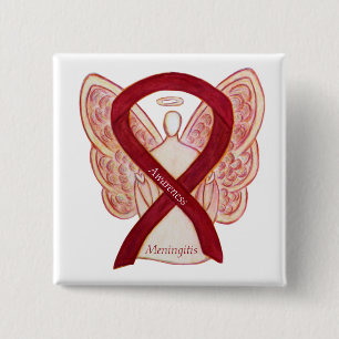 Meningitis Angel Awareness Ribbon Buttone Button