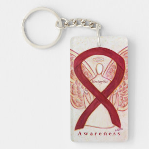 Meningitis Angel Awareness Ribbon Schlüsselanhänge Schlüsselanhänger