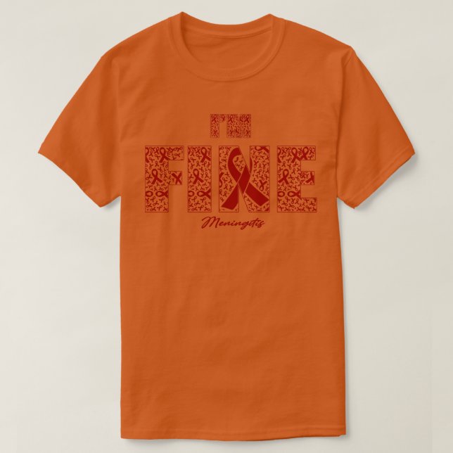 Meningitisbewusstsein für feine Ribbons in dieser  T-Shirt (Design vorne)