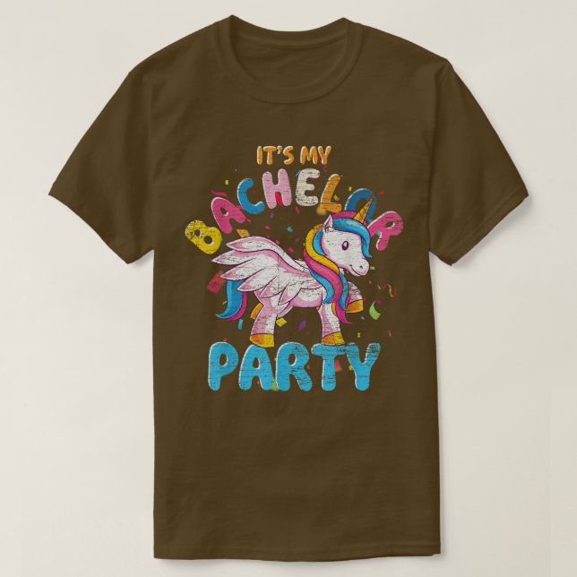 Menne Groom My Bachelor Party Einhorn Funny Bac T-Shirt (Design vorne)