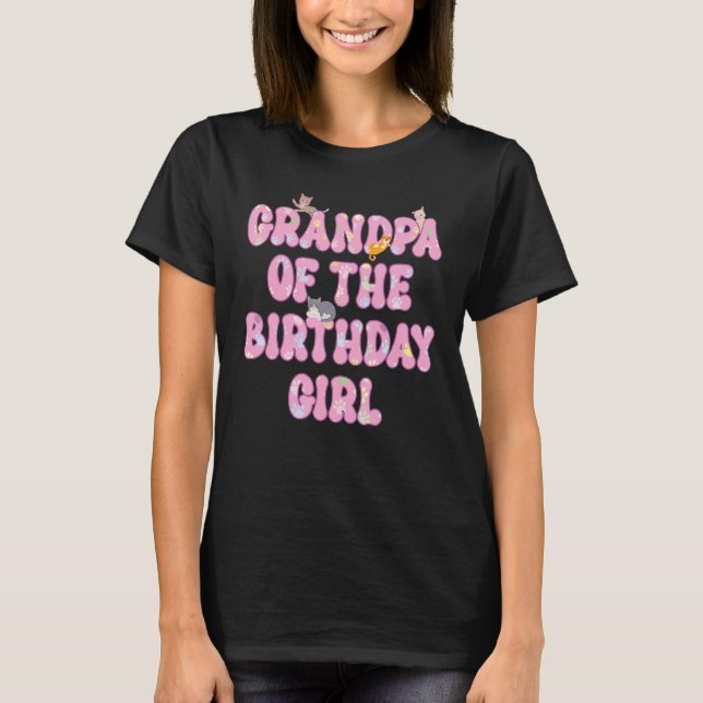 Mennengranpa der Geburtstagskatze T-Shirt (Vorderseite)