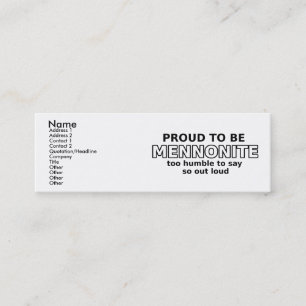 Mennonite Pride Funny Visitenkarte Spaß