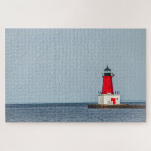 Menominee-Leuchtturm am Lake Michigan - 1014 Teile Puzzle