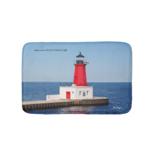 Menominee North Pierhead Light bathmat Badematte