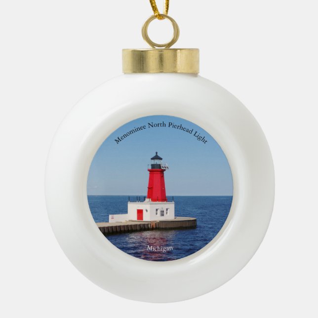 Menominee North Pierhead Light Ornament (Vorderseite)