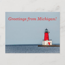Menominee Pierhead Lighthouse Postkarte