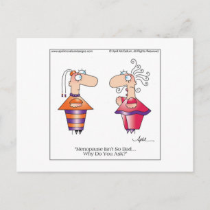 MENOPAUSE Cartoon Postcard bis April McCallum Postkarte