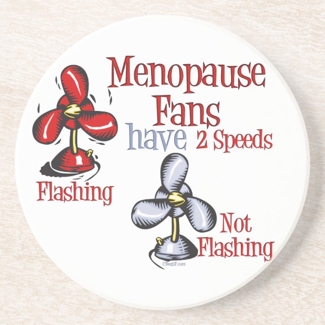 Menopause Fan Getränkeuntersetzer (Vorne)