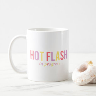 Menopause Hot Flash im Gange Kaffeetasse