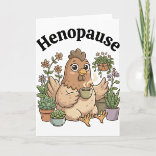 Menopause Lustig Henopause Florales Kaffee  Karte