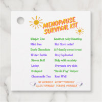 Menopause Überlebenskit-Tag