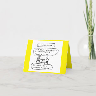 Menopause Waschmaschine Joke Geburtstagkarte Feiertagskarte