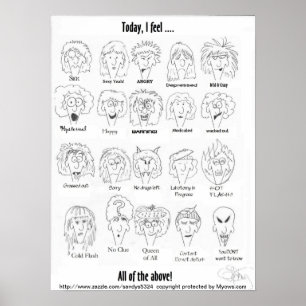 Menopausen-Stimmungs-Plakat Poster