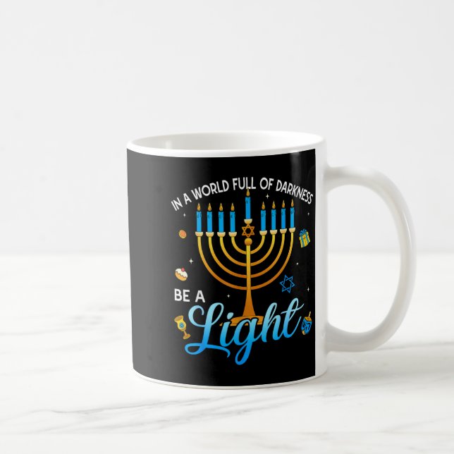 Menorah Be A Light Happy Hanukkah Shirts For Men W Kaffeetasse (Rechts)