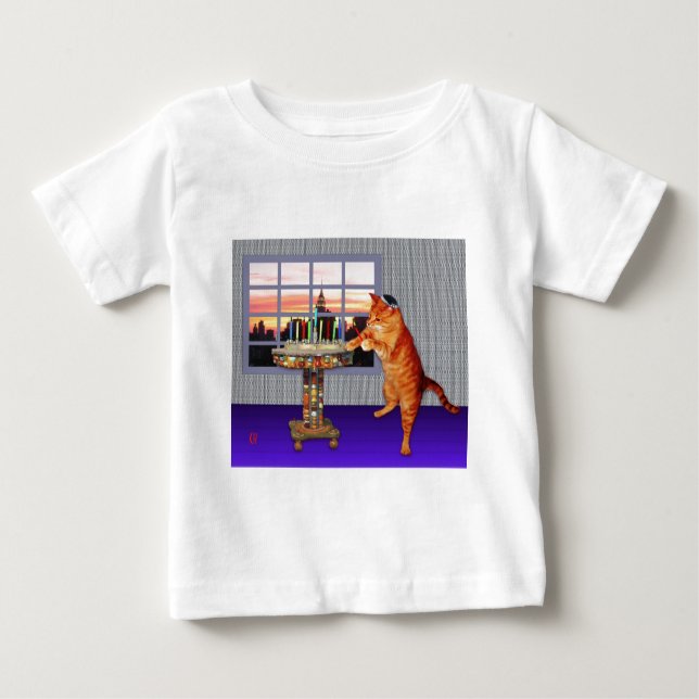 Menorah Cat Baby T-shirt (Vorderseite)