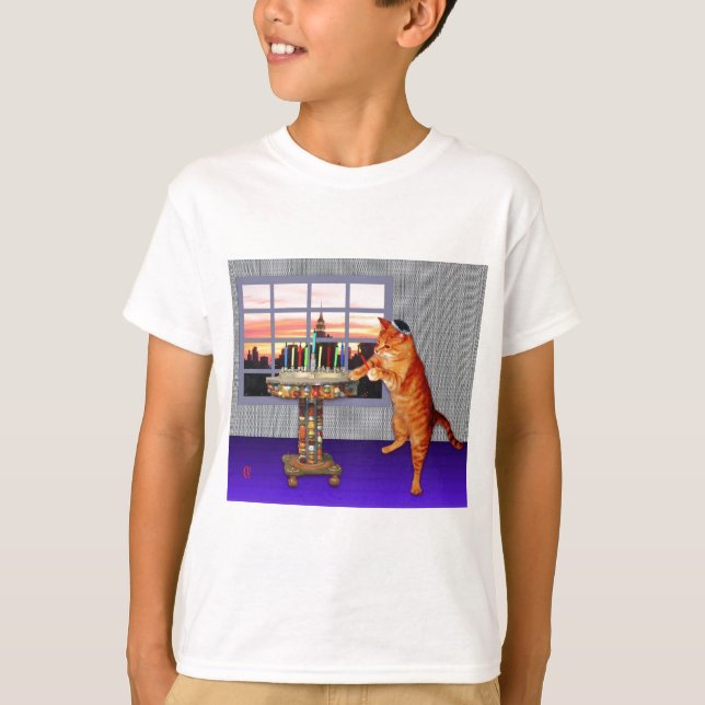 Menorah Cat T-Shirt (Vorderseite)