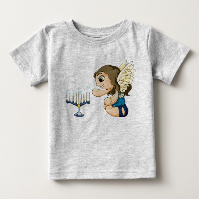 Menorah Engel Baby T-shirt (Vorderseite)