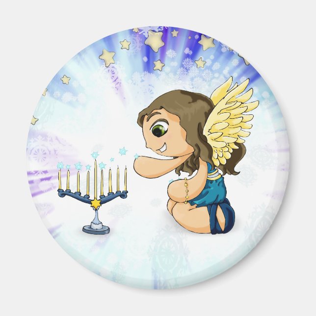 Menorah Engel Magnet (Vorne)