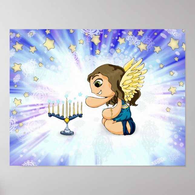 Menorah Engel Poster (Vorne)