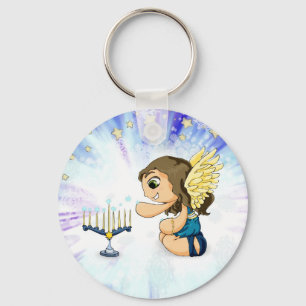 Menorah Engel Schlüsselanhänger