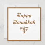 Menorah Feiertagskarte<br><div class="desc">Happy Hanukkah kann in jeder Zazzle-Farbe,  die Sie gewollt haben,  auf alles geändert werden,  was Sie sich wünschen. Auch der Hintergrund kann individuell angepasst werden. Es gibt Briefmarke,  die übereinstimmen,  die auch so geändert oder verlassen werden können.</div>