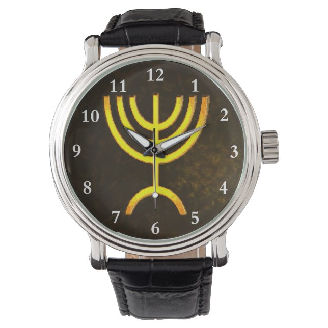 Menorah Flame Armbanduhr (Vorderseite)