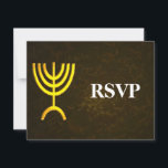 Menorah Flame Bar/Bat Mitzvah UAWG RSVP Karte<br><div class="desc">Eine RSVP-Karte zur Begleitung von Bar/Bat Mitzvah-Einladungen mit dem gleichen Design.</div>