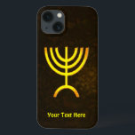 Menorah Flame Case-Mate iPhone Hülle<br><div class="desc">Eine braune und goldene digitale Darstellung der jüdischen siebenverzweigten Menorah (Hebräisch: מְ נ וֹ רָ ‎). Fügen Sie Ihren eigenen Text hinzu. Die siebenverzweigte Menorah, die im tragbaren Set von Moses in der Wildnis und später im Tempel in Jerusalem verwendet wird, ist seit der Antike ein Symbol des Judentums und...</div>