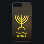 Menorah Flame iPhone 8 Plus/7 Plus Hülle<br><div class="desc">Eine braune und goldene digitale Darstellung der jüdischen siebenverzweigten Menorah (Hebräisch: מְ נ וֹ רָ ‎). Fügen Sie Ihren eigenen Text hinzu. Die siebenverzweigte Menorah, die im tragbaren Set von Moses in der Wildnis und später im Tempel in Jerusalem verwendet wird, ist seit der Antike ein Symbol des Judentums und...</div>