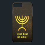 Menorah Flame iPhone 8 Plus/7 Plus Hülle<br><div class="desc">Eine braune und goldene digitale Darstellung der jüdischen siebenverzweigten Menorah (Hebräisch: מְ נ וֹ רָ ‎). Fügen Sie Ihren eigenen Text hinzu. Die siebenverzweigte Menorah, die im tragbaren Set von Moses in der Wildnis und später im Tempel in Jerusalem verwendet wird, ist seit der Antike ein Symbol des Judentums und...</div>