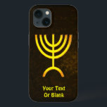 Menorah Flame Fall-Mate iPhone Fall<br><div class="desc">Eine braune und goldene digitale Darstellung der jüdischen siebenverzweigten Menorah (Hebräisch: מְ נ וֹ רָ ‎). Fügen Sie Ihren eigenen Text hinzu. Die siebenverzweigte Menorah, die im tragbaren Set von Moses in der Wildnis und später im Tempel in Jerusalem verwendet wird, ist seit der Antike ein Symbol des Judentums und...</div>