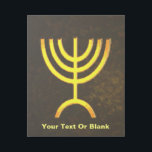 Menorah Flame Galerieleinwand<br><div class="desc">Eine digitale Darstellung der jüdischen siebenverzweigten Menorah (Hebräisch: מְ נ וֹ רָ ). Fügen Sie Ihren eigenen Text hinzu. Die siebenverzweigte Menorah, die im tragbaren Set von Moses in der Wildnis und später im Tempel in Jerusalem verwendet wird, ist seit der Antike ein Symbol des Judentums und das Emblem des...</div>