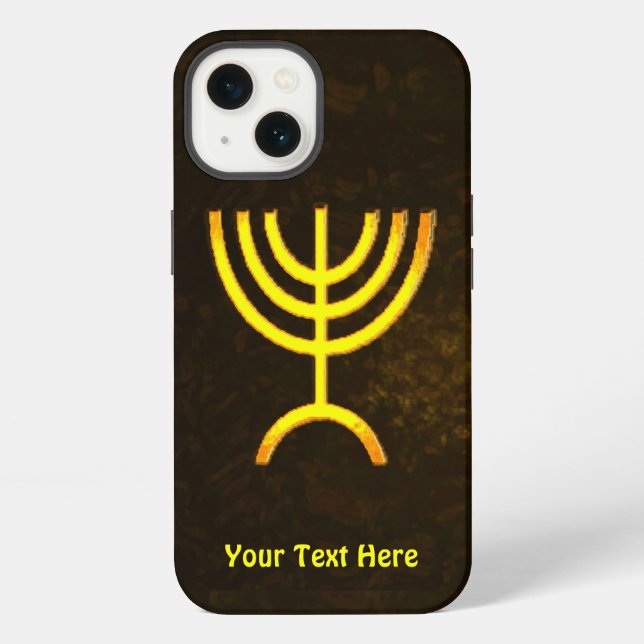 Menorah Flame iPhone Hülle (Rückseite)