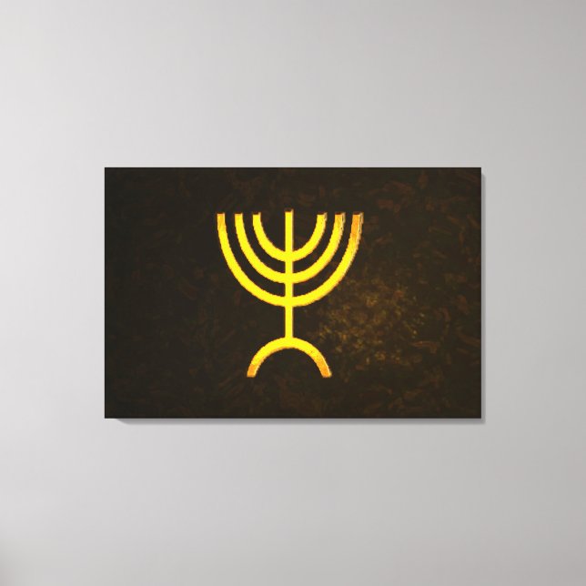 Menorah Flame Leinwanddruck (Vorderseite)
