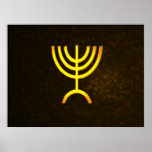 Menorah Flame Poster<br><div class="desc">Eine digitale Darstellung der jüdischen siebenverzweigten Menorah (Hebräisch: מְ נ וֹ רָ ‎). Die siebenverzweigte Menorah, die im tragbaren Set von Moses in der Wildnis und später im Tempel in Jerusalem verwendet wird, ist seit der Antike ein Symbol des Judentums und das Emblem des modernen Staat Israel. Der Kohanim zündete...</div>