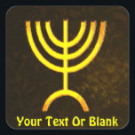 Menorah Flame Quadratischer Aufkleber<br><div class="desc">Eine digitale Darstellung der jüdischen siebenverzweigten Menorah (Hebräisch: מְ נ וֹ רָ ‎). Die siebenverzweigte Menorah, die im tragbaren Set von Moses in der Wildnis und später im Tempel in Jerusalem verwendet wird, ist seit der Antike ein Symbol des Judentums und das Emblem des modernen Staat Israel. Der Kohanim zündete...</div>