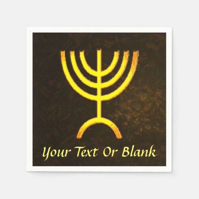 Menorah Flame Serviette (Vorderseite)