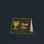 Menorah Flame Vielen Dank Dankeskarte<br><div class="desc">Eine Dankeschön-Karte zu begleiten Bar/Bat Mitzvah Einladungen mit dem gleichen Design.</div>
