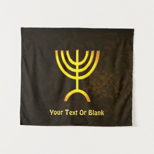 Menorah Flame Wandteppich (Vorderseite (Horizontal))