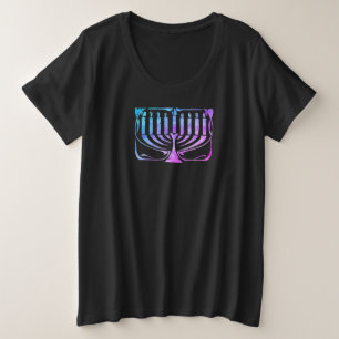 Menorah Hannukah Große Größe T-Shirt