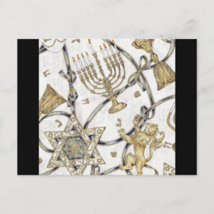 Menorah Hannukah Postkarte