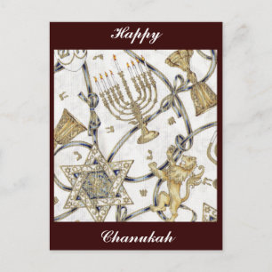 Menorah Hannukah Postkarte