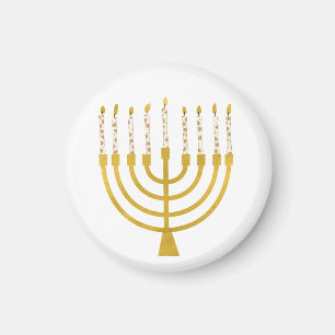 Menorah Hanukkah Candles Festlich Menorah Candles  Magnet