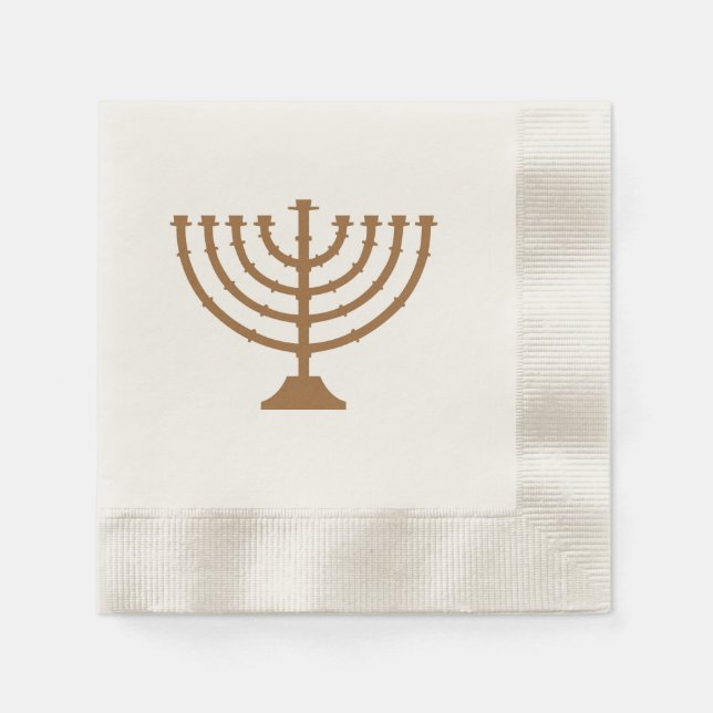 Menorah ~ Hanukkah Celebration Serviette (Vorderseite)