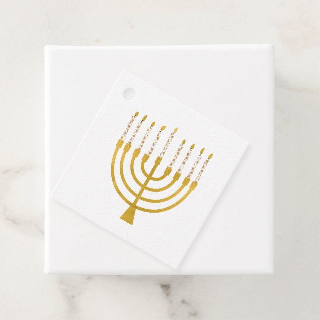 Menorah Hanukkah Celestial Candles Wedding Geschenkanhänger (Beispiel)