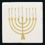 Menorah Hanukkah Celestial Candles Wedding Steinuntersetzer<br><div class="desc">Imitate Goldfolie menorah Kerzen für Ihre Hanukka Feier. Whimsical menorah Illustration mit weißen Sternen bedeckte Himmelskerzen auf einem Imitat Gold menorah Kerzenständer. Menorah elegante Sterne Hochzeit Hanukkah illustrierte Design Geschenke und Papierprodukte.</div>