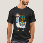 Menorah Hanukkah Llama Niedlich Alpaca Chanukah T-Shirt<br><div class="desc">Menorah Hanukkah Llama Niedlich Alpaca Chanukah</div>