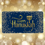 Menorah Happy Hanukkah Adressaufkleber<br><div class="desc">.Feiern Sie acht Tage und acht Nächte des Festivals der Lichter mit Hanukkah-Karten und Geschenken. Das Lichterfest ist hier. Lächle die Menorah,  spiele mit dem dreiel und feiere auf Latkes und Sufganiyots. Feiern Sie den Geist von Hanukkah mit Freunden,  Familie und Lieben,  indem Sie ihnen Happy Hanukkah wünschen.</div>