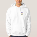 MENORAH HOODIE<br><div class="desc">Ihr schlichtes,  weißes Menorah Hoodie behalte die Kälte weg vom Nachtleben!</div>